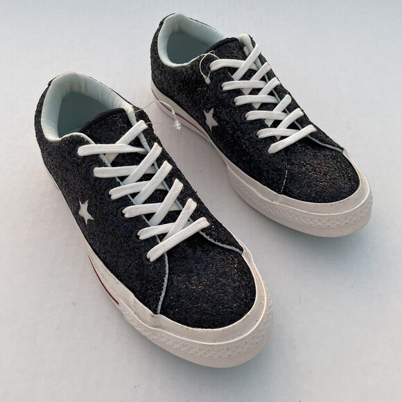 Chiara Ferragni X Converse Chuck Taylor Low Top Sneakers US 6 Black Glitter - Picture 2 of 12